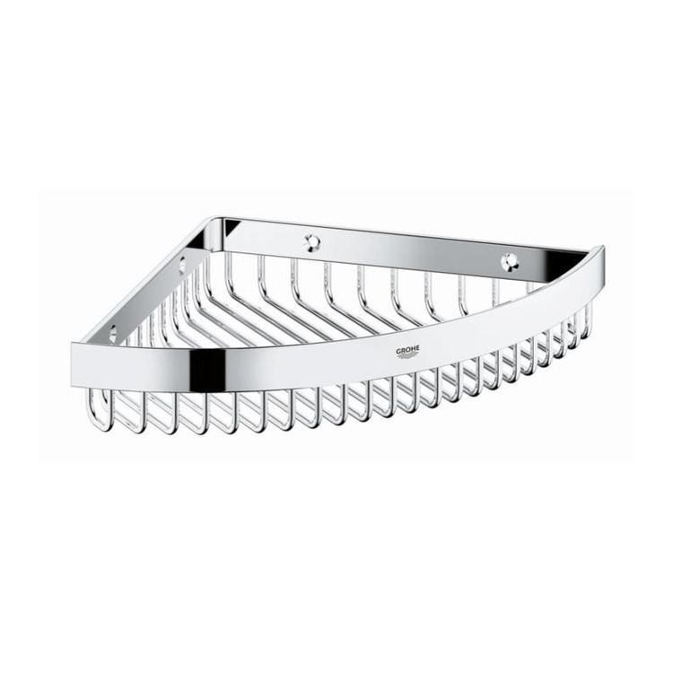 View 3 of Grohe 40809000 Grohe 40809000 Selection Cube Large Corner Basket - StarLight Chrome 