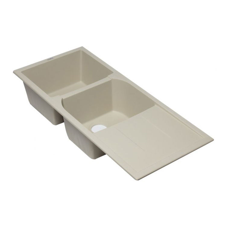 ALFI AB4620DI-B Double Bowl Kitchen Sink With Drainboard ...