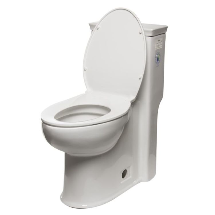 Eago TB377 EAGO TB377 One-Piece Elongated Toilet, 1.28 GPF - White
