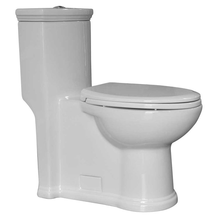 Whitehaus WHMFL3364-EB Whitehaus WHMFL3364-EB Eco-friendly One Piece Traditional Toilet, White