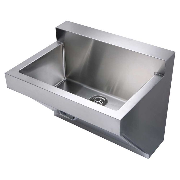 Whitehaus WHNC3022W Whitehaus WHNC3022W Noah Commercial Wall Hung Laundry-Scrub Sink, Brushed Stainless Steel