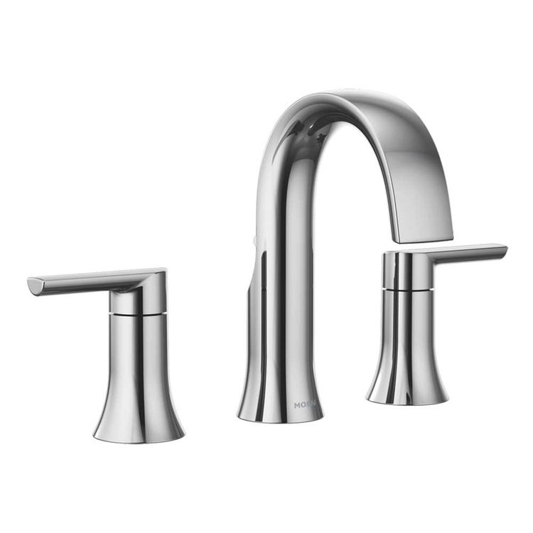 Moen TS6925 Moen TS6925 Chrome Doux Two-Handle Widespread Lavatory Faucet