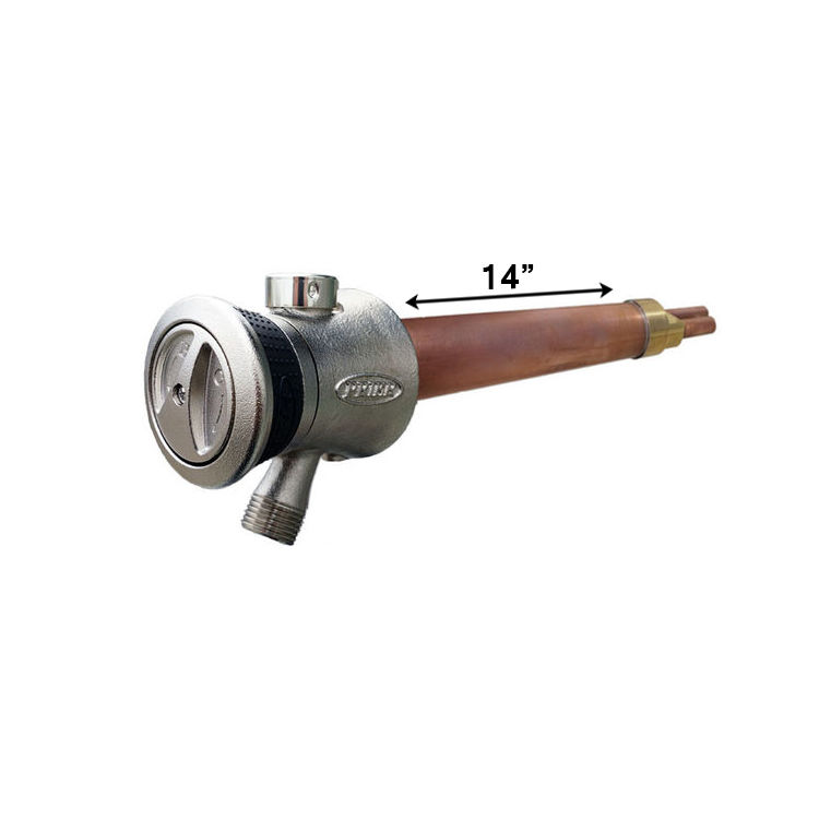 Prier Truetemp 14 Single Handle Hot Cold Hydrant Satin Nickel Pex P 118x14