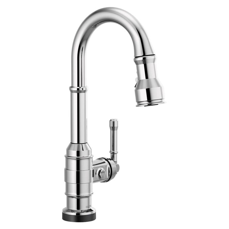 Delta 9990T-DST Delta 9990T-DST Broderick One Handle Pulldown Bar Faucet w/ Touch2O, Chrome