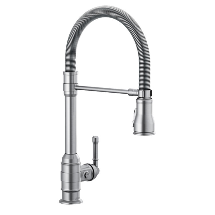 Delta 9690-AR-DST Delta 9690-AR-DST Broderick One Handle Semi-Pro Kitchen Faucet, Arctic Stainless 