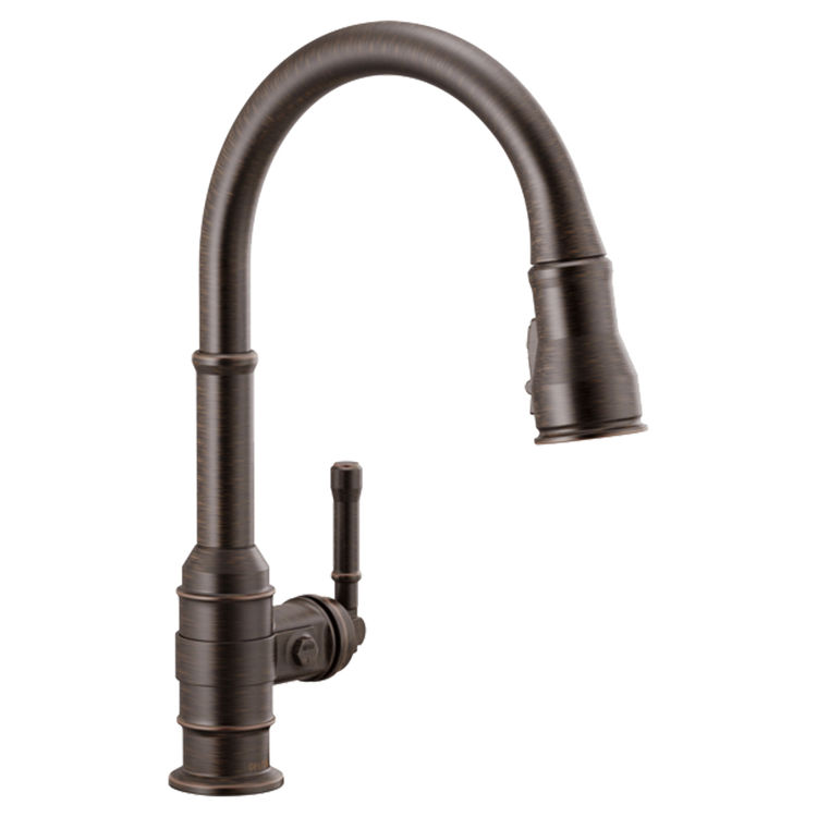 View 2 of Delta 9990-RB-DST Delta 9990-RB-DST Broderick One Handle Pulldown Bar Faucet, Venetian Bronze