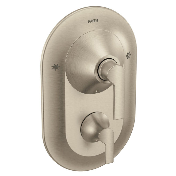 Moen TS2200BN Doux PosiTemp with Diverter Valve Trim, Brushed Nickel