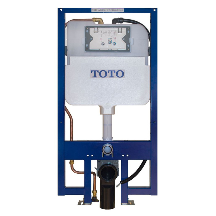 Toto Duofit In Wall Dual Flush 1 28 And 0 8 Gpf Tank System With Washlet Auto Flush Ready Copper Supply Line Wt173ma