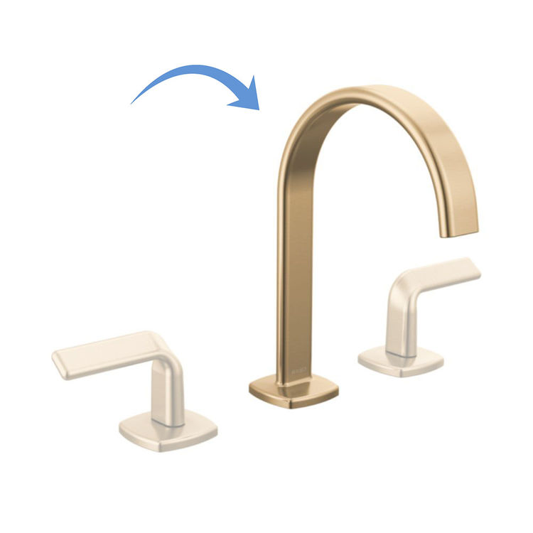 Brizo 65367LFGLLHPECO Allaria Two Handle Widespread Lavatory Faucet
