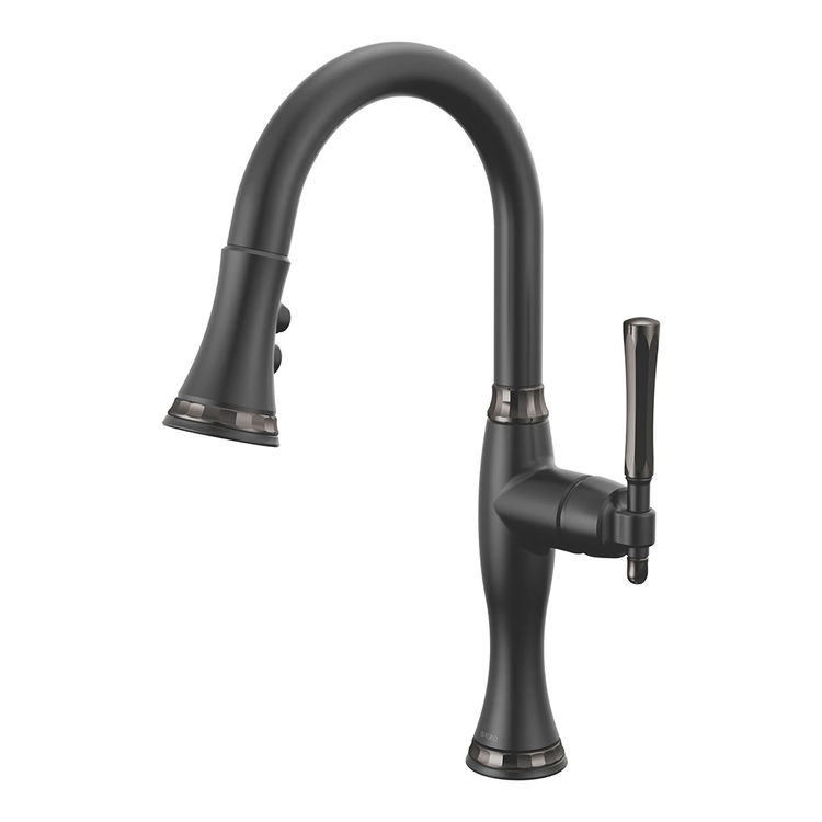 matte black/black onyx Tulham pulldown bar faucet