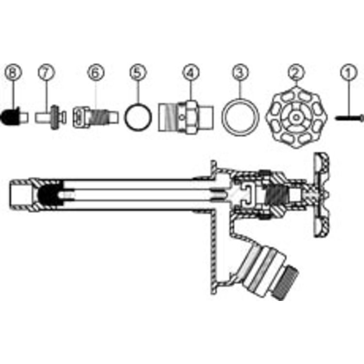Woodford Repair Kit for Model 25 AntiSiphon Freezeless Wall Faucets