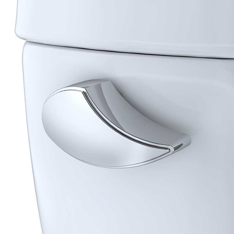 View 6 of Toto CST744ERG#01 TOTO Eco Drake Two-Piece Elongated 1.28 GPF Toilet with CeFiONtect and Right-Hand Trip Lever, Cotton White - CST744ERG#011