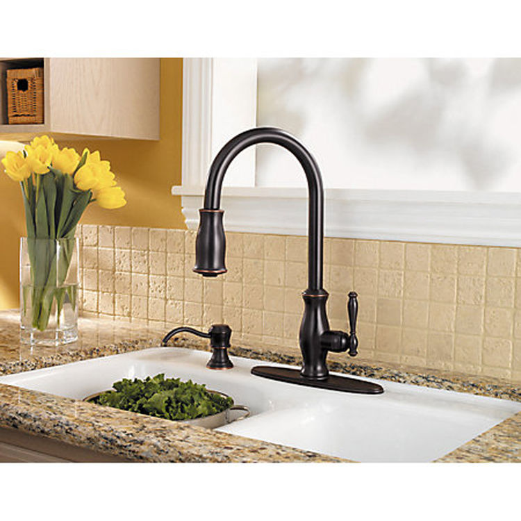 Pfister GT529TMY Hanover 1Handle PullDown Kitchen Faucet w/ Soap