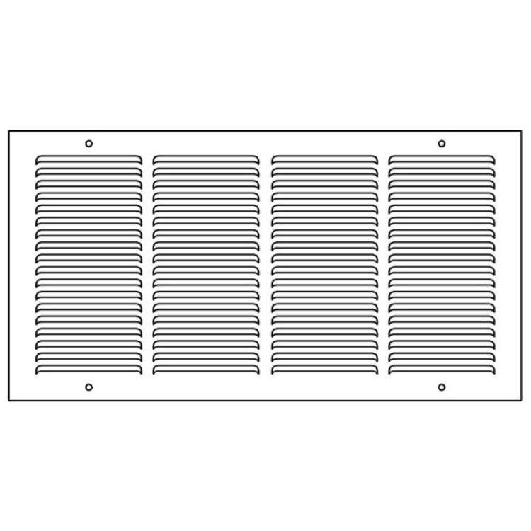 Shoemaker 115024X6 24" x 6" Baseboard Return Air Grille Soft White