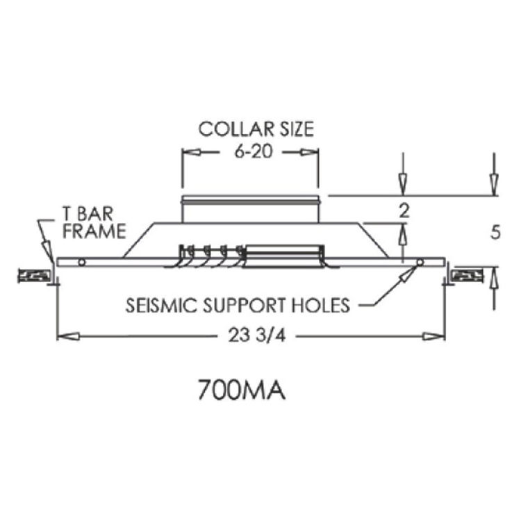 View 4 of Shoemaker 700MA-8X8-6 8X8-6 Soft White Modular Core Diffuser in T-Bar Panel - Shoemaker 700MA