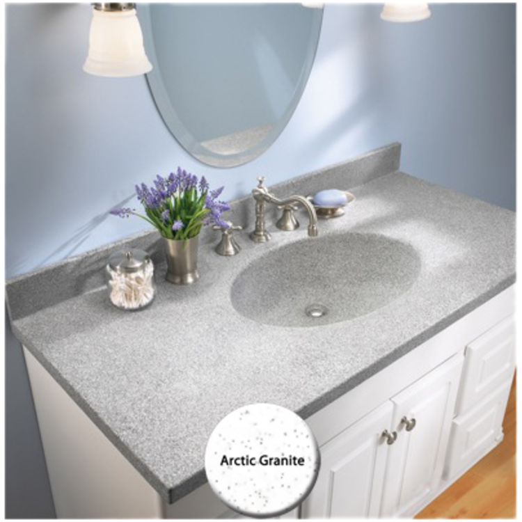 Swanstone CH1B2255BL035 Chesapeake Beveled Edge Arctic Granite Vanity Top