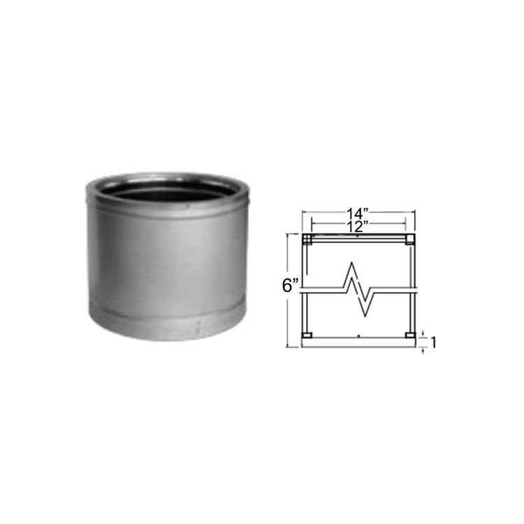 View 3 of M&G DuraVent 99205 DuraVent 12DT-06 12-Inch DuraTech 6-Inch Galvalume Chimney Pipe