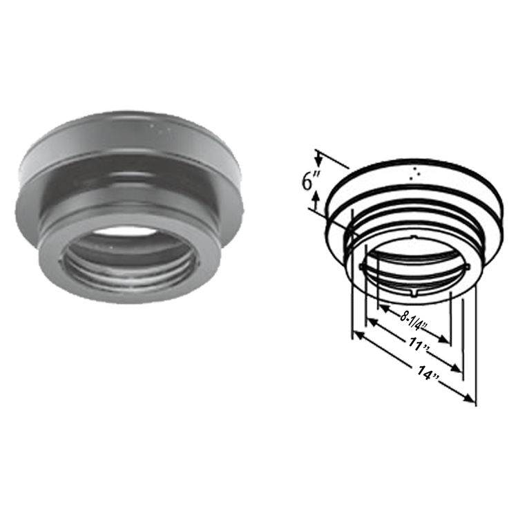 M&G DuraVent 9645 DuraVent 8DT-RCS DuraTech 8-Inch Round Ceiling Support Box
