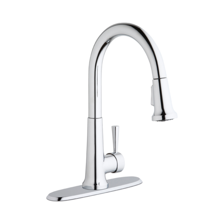 View 6 of Elkay LK6000CR Elkay LK6000CR Everyday Single-Hole Deck Mount Kitchen Faucet w/ Pull-down Spray, Forward Only Lever Handle, Chrome