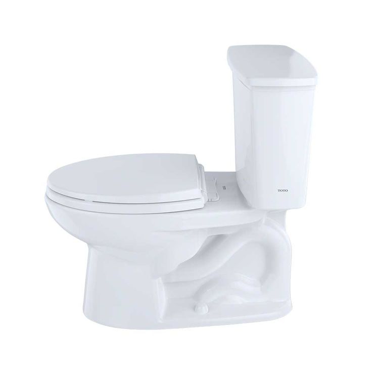 View 4 of Toto CST744ERN#01 TOTO Eco Drake Transitional Two-Piece Elongated 1.28 GPF Toilet with Right-Hand Trip Lever, Cotton White - CST744ERN#01