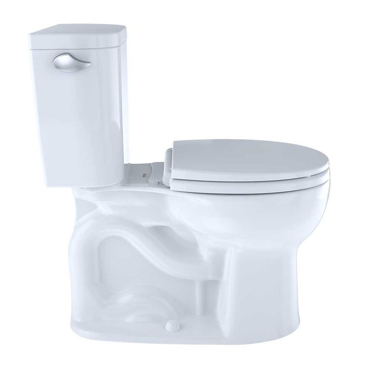 TOTO Entrada TwoPiece Round 1.28 GPF Universal Height Toilet, Cotton