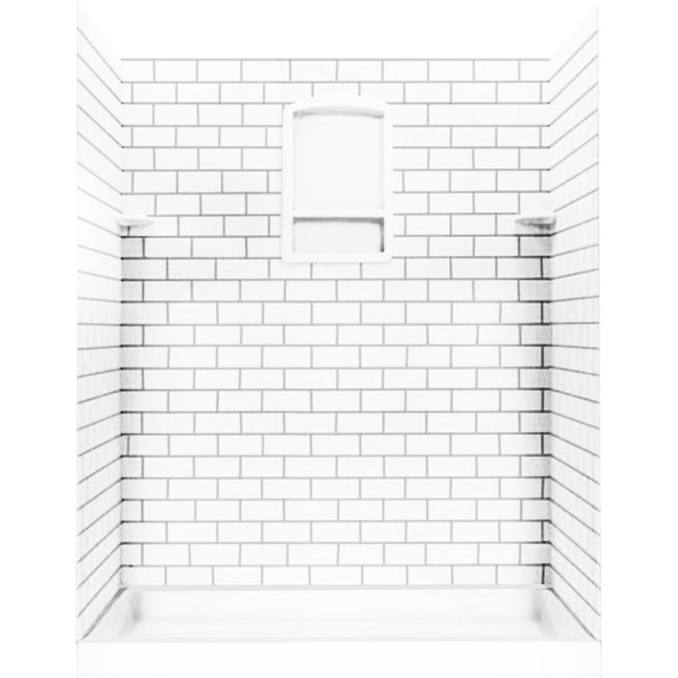 Swanstone Ssst-6296-1-010 Subway Tile Wall Panel, 62"X96" - White