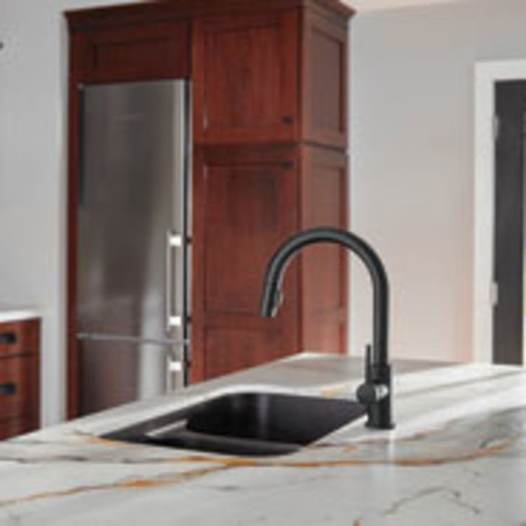 Delta 9159BLDST Trinsic Single Handle PullDown Kitchen Faucet, Matte