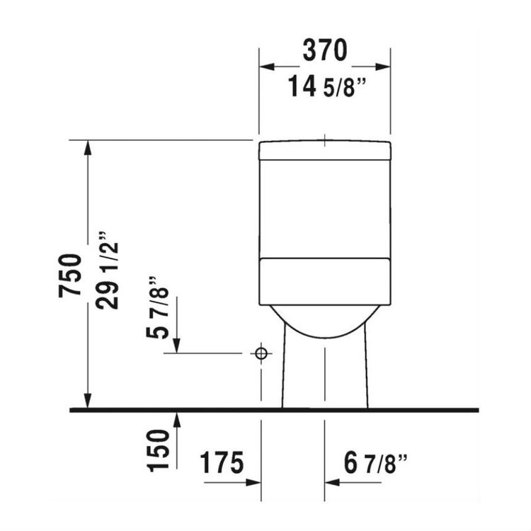 Duravit 2103010005 Vero Single Flush OnePiece Floor Mounted Elongated