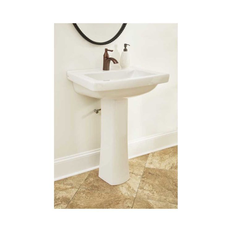 Gerber 22512 Blaze Standard Pedestal Bathroom Sink, 1Hole, White