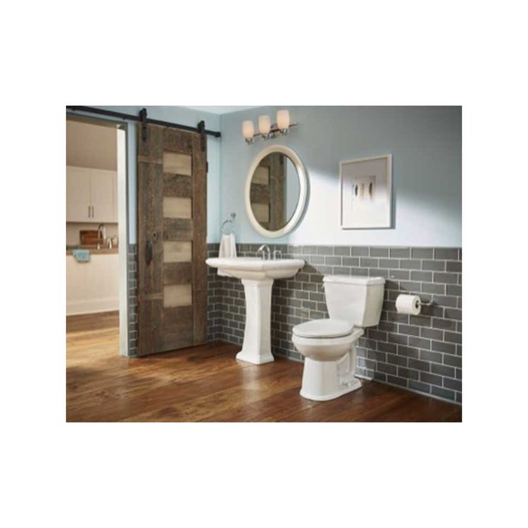 Gerber 22555 Logan Square Petite Pedestal Bathroom Sink, 3Hole, 4