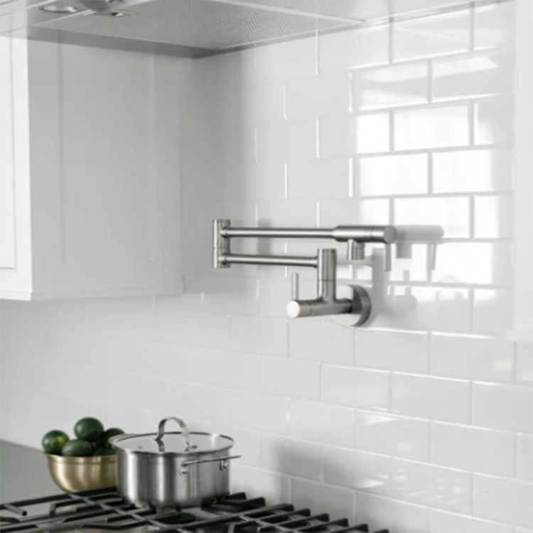 Moen S665BL Modern Pot Filler Robinet de Cuisine, Noir Mat