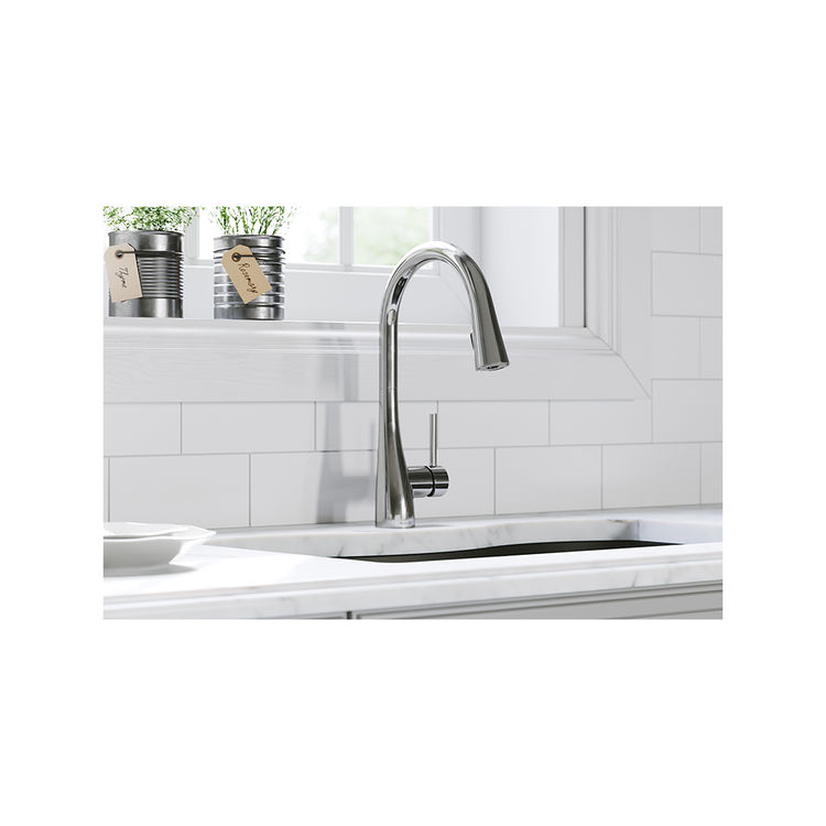 View 4 of Elkay LKGT4083CR Elkay LKGT4083CR Gourmet One-Handle Pull-down Kitchen Faucet, Chrome