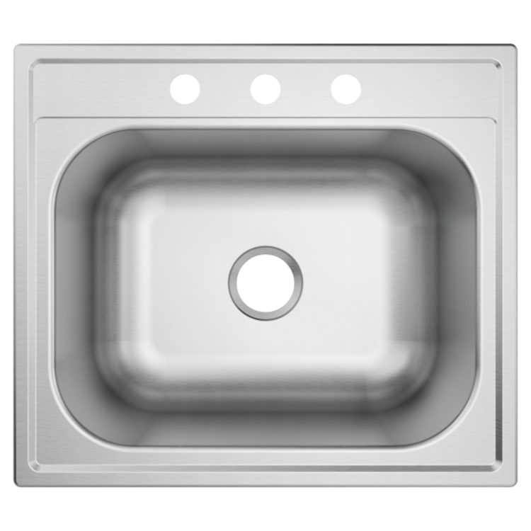 View 3 of Moen GS181953Q Moen GS181953Q 1800 Series Stainless Steel Drop In Single Bowl Kitchen Sink - Brushed
