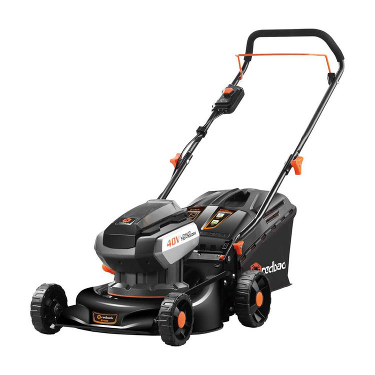 wide-base mower from Redback power tools