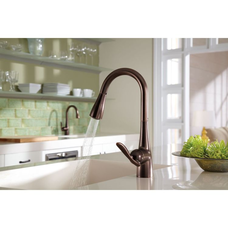 Moen 5995ORB Single Handle High Arc Pulldown Bar Faucet