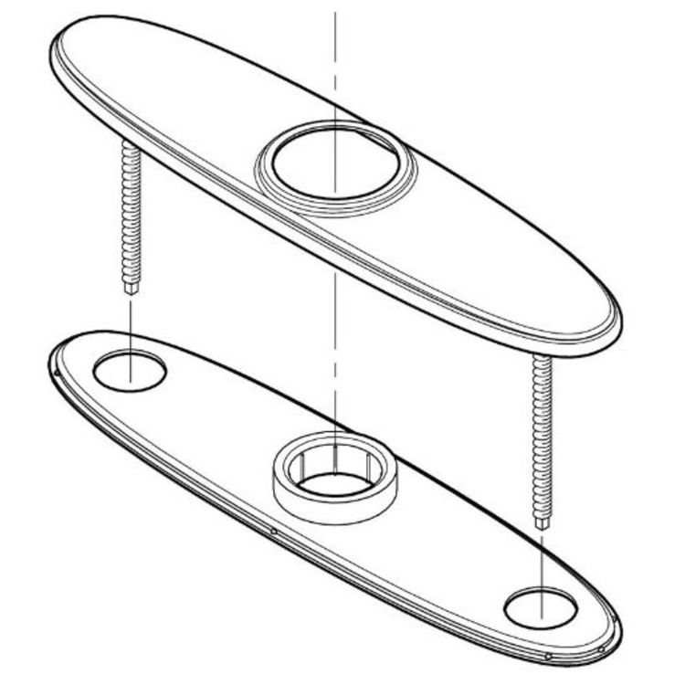 Pfister 961061A Replacement Putty Plate, Polished Chrome