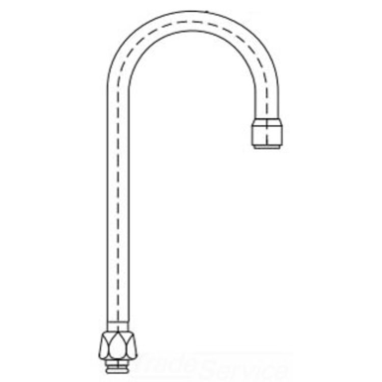 Delta 063092A Delta 063092A TECK Rigid Swivel Gooseneck Spout, R1, Chrome