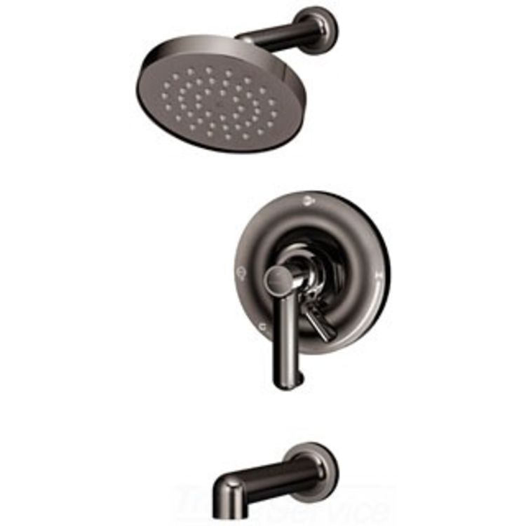 Symmons S-5302-BLK-TRM Symmons S-5302-BLK-TRM Polished Graphite Museo Series Tub/Shower System