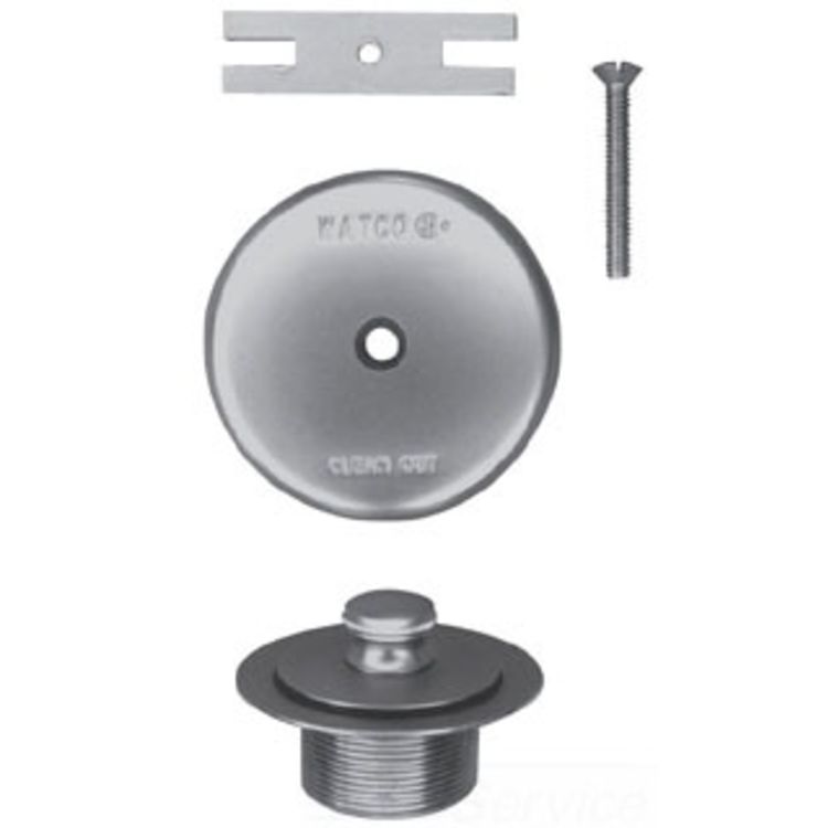 Watco 58080-AP-2H Watco 58080-AP-2H Lift & Turn Aged Pewter Two-Hole Overflow Plate Assembly