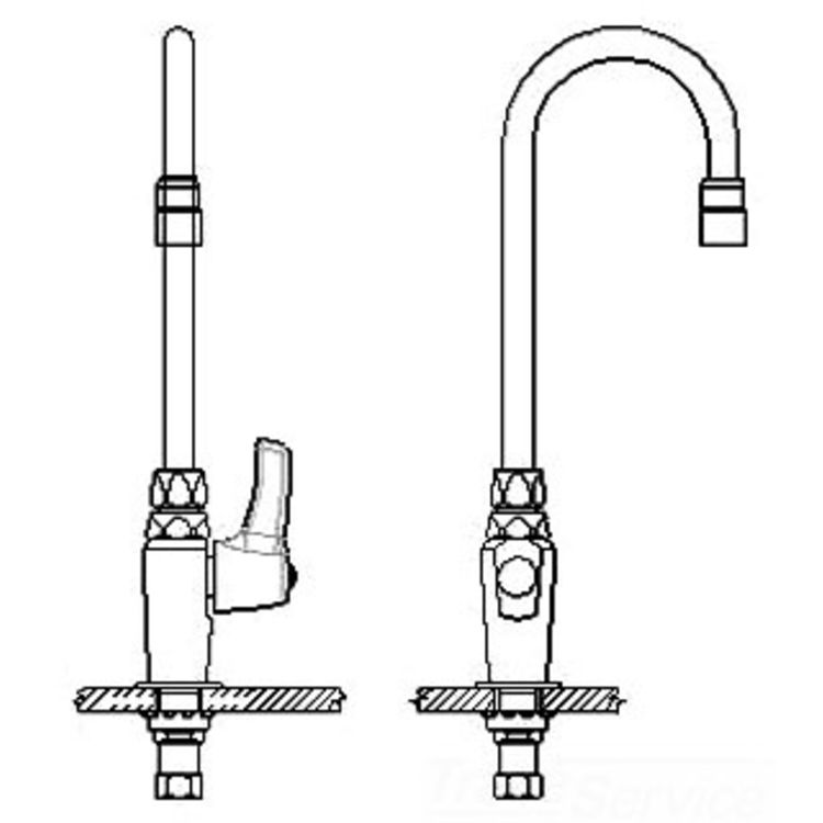 Delta 27c638 Cer Teck Single Handle Pantry Faucet Plumbersstock