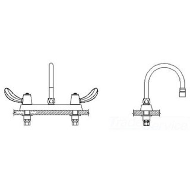 Delta 26c3922 Ls R3 Commercial Chrome 8 Deck Mount