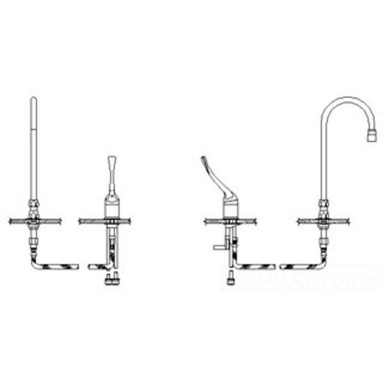 Delta 24T2633-R6 Delta 24T2633-R6 TECK Single Control Widespread Lavatory Faucet w/ 6