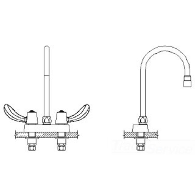 Delta 27C4932-LS Delta 27C4932-LS CER-TECK 2-Handle Cast Centerset Lavatory Faucet, Limited Swing 6