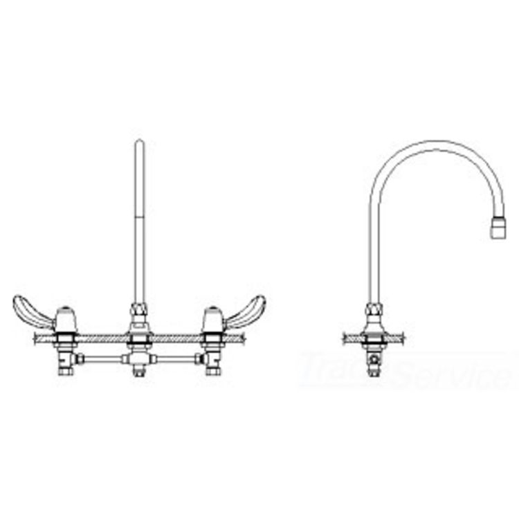 Delta 23C632-LS-R7 Delta 23C632-LS-R7 CER-TECK Widespread Lavatory Faucet, Limited Swing 9