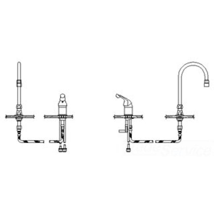 Delta 24T2641-R4 Delta 24T2641-R4 TECK Single Control Widespread Lavatory Faucet w/ 6