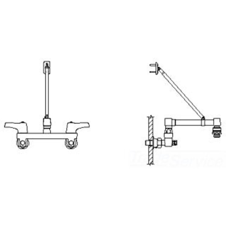 Delta 28C2363 Delta 28C2363 CER-TECK Wallmount Service Faucet, 10.5