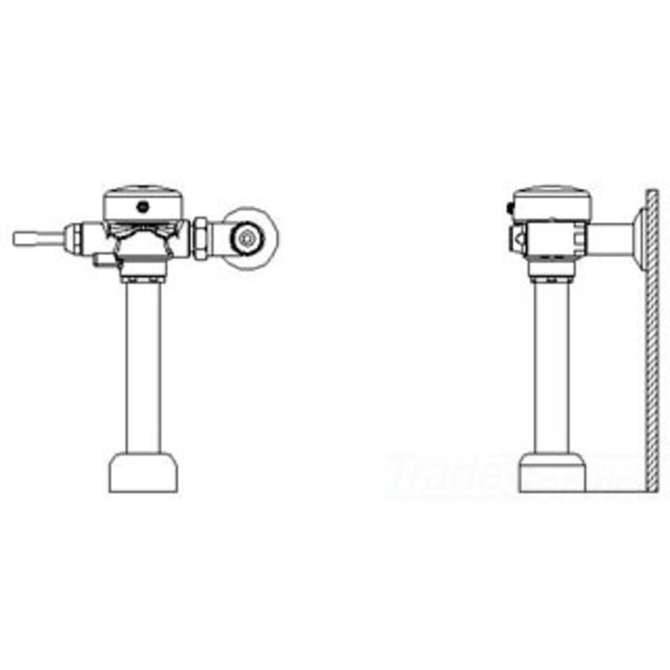 Delta 81T201-5 Delta 81T201-5 TECK Exposed Flush Valve, 1.6 gpf, Cover Bumper, 1.5