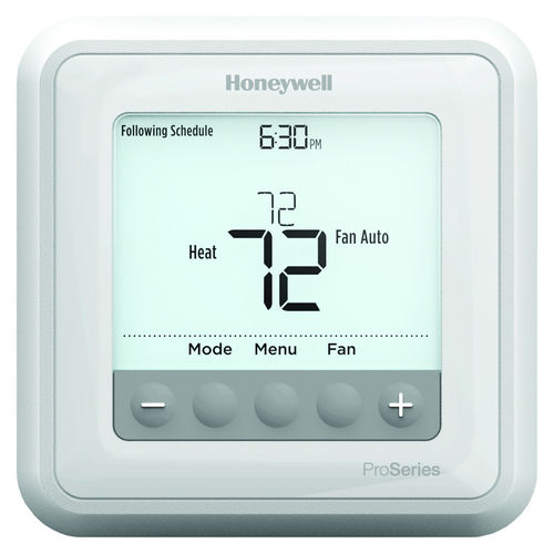 Honeywell 5.44 square inches LED Back Light T6 7-Day, 5-1-1 Day, or 5-2  Day, Non-Programmable Thermostat, White - TH6320U2008