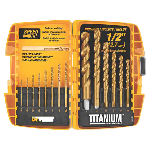 Dewalt DW1341 Speed Tip Drill Bit Set 14 Pieces 1 16 1 2in