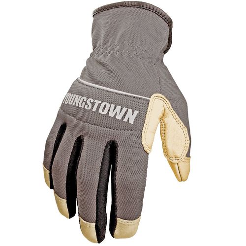 Youngstown 12-3180-70-L Youngstown Hybrid Plus 12-3180-70 Work Gloves, Large, Polyester Span Mesh, Bonded Nylon, Gray